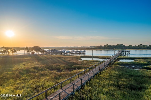 1835 Middle Sound Loop Rd, Wilmington, NC 28411 - view of yard featuring a water view