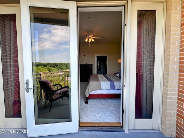 6832 Main St Unit 317, Wilmington, NC 28405 - doorway to outside with ceiling fan