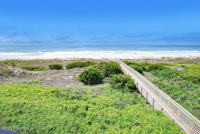 water view featuring local beach