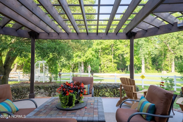 390 Whitebridge Rd, Hampstead, NC 28443 - view of patio featuring a pergola