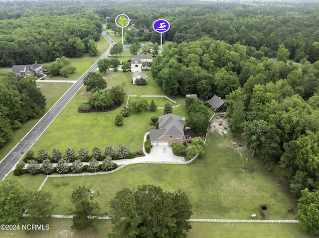 390 Whitebridge Rd, Hampstead, NC 28443 - drone / aerial view with a forest view
