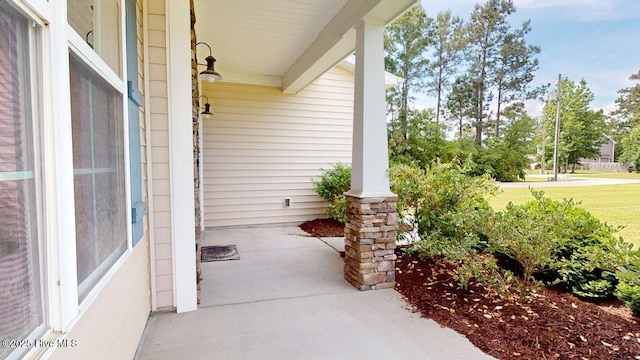 149 Mardella Way, Holly Ridge, NC 28445 - view of patio / terrace featuring a porch