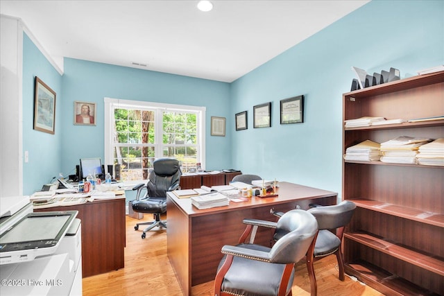 310 Garnercrest Rd, Wilmington, NC 28411 - office with light wood-style flooring and recessed lighting