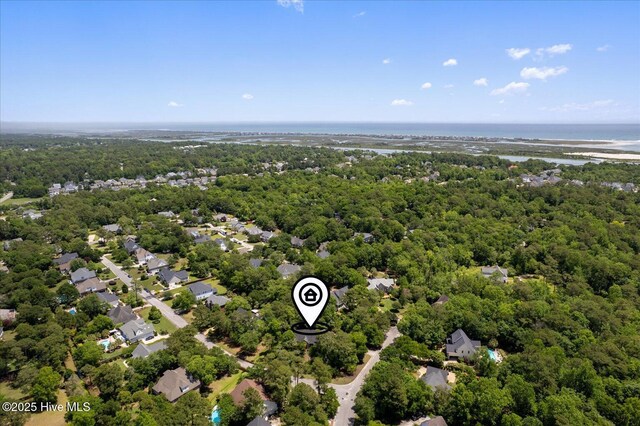 310 Garnercrest Rd, Wilmington, NC 28411 - drone / aerial view of a heavily wooded area and a large body of water