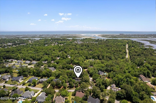310 Garnercrest Rd, Wilmington, NC 28411 - aerial perspective of suburban area featuring a large body of water and a heavily wooded area