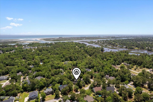 310 Garnercrest Rd, Wilmington, NC 28411 - drone / aerial view of a large body of water and a heavily wooded area