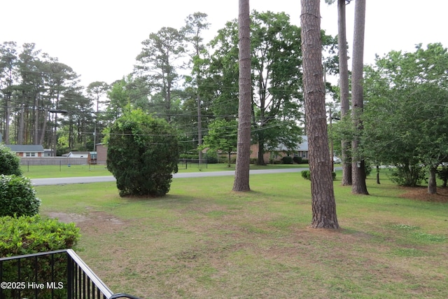 view of grassy yard