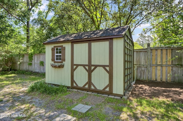 7404 Countywood Way, Wilmington, NC 28411 - view of shed featuring a fenced backyard
