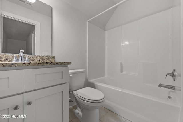 104 Two Sisters Ter, Sneads Ferry, NC 28460 - full bathroom with toilet, vanity, shower / tub combination, and tile patterned floors