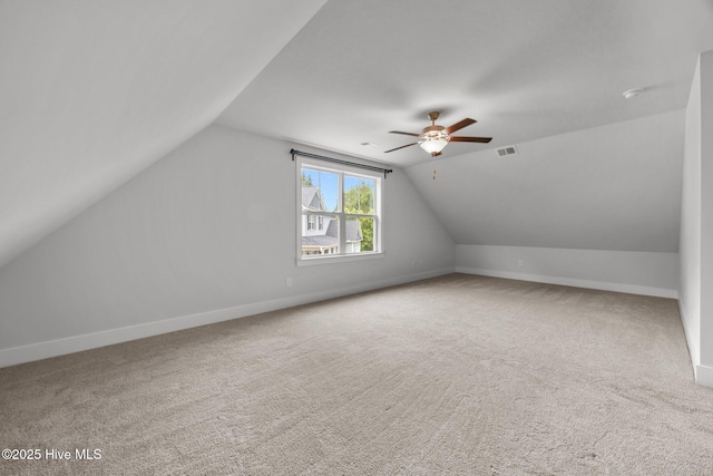 104 Two Sisters Ter, Sneads Ferry, NC 28460 - bonus room with ceiling fan, lofted ceiling, carpet flooring, and baseboards
