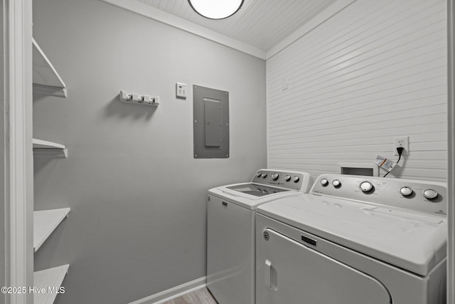 2 Harbour Walk, New Bern, NC 28562 - laundry room with electric panel, independent washer and dryer, and baseboards