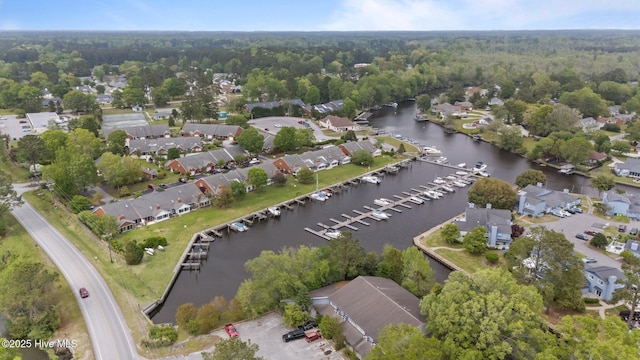 2 Harbour Walk, New Bern, NC 28562 - aerial view of property and surrounding area featuring a nearby body of water, a forest, and nearby suburban area