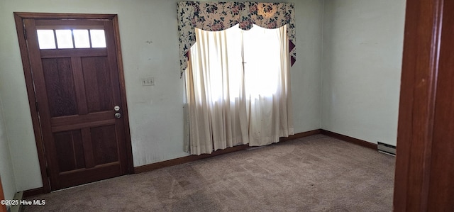 1122 Zion Church Rd, Conway, NC 27820 - carpeted entryway featuring baseboards