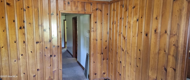 1122 Zion Church Rd, Conway, NC 27820 - hall with carpet and wood walls