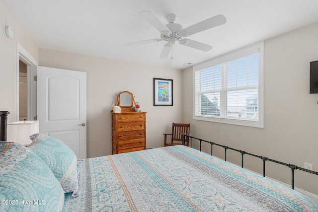 139 Sound Point Dr, Harkers Island, NC 28531 - bedroom featuring a ceiling fan