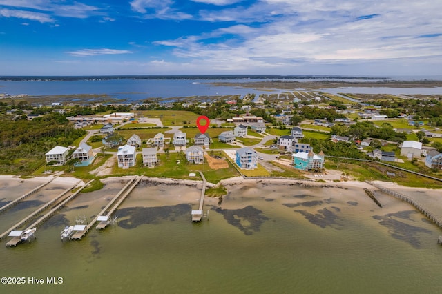 139 Sound Point Dr, Harkers Island, NC 28531 - aerial view of property and surrounding area with a nearby body of water