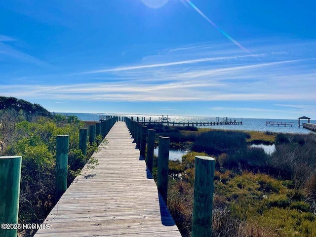 139 Sound Point Dr, Harkers Island, NC 28531 - dock featuring a water view