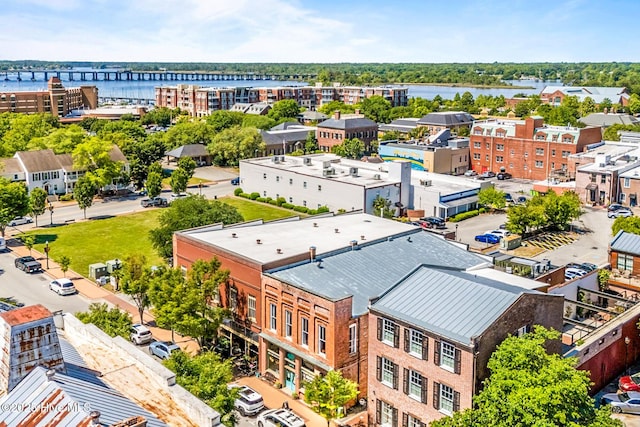 221 Craven St, New Bern, NC 28560 - bird's eye view of a nearby body of water and a notable bridge