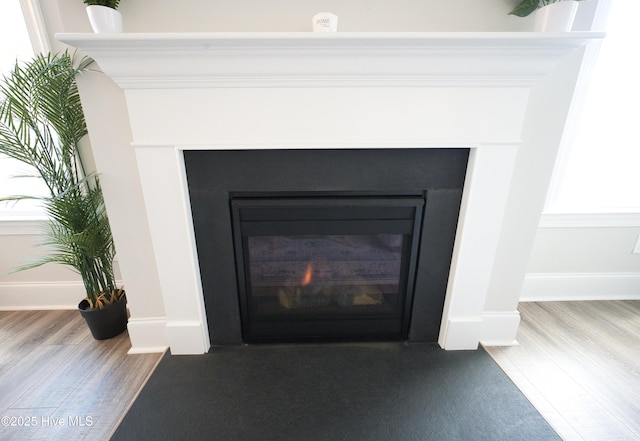 6959 Gracieuse Ln SW, Ocean Isle Beach, NC 28469 - detailed view of a fireplace with flush hearth and wood finished floors
