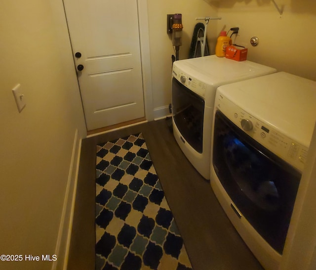 washroom featuring separate washer and dryer