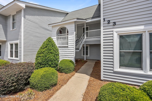 123 W Victoria Ct Unit F, Greenville, NC 27834 - exterior space featuring roof with shingles