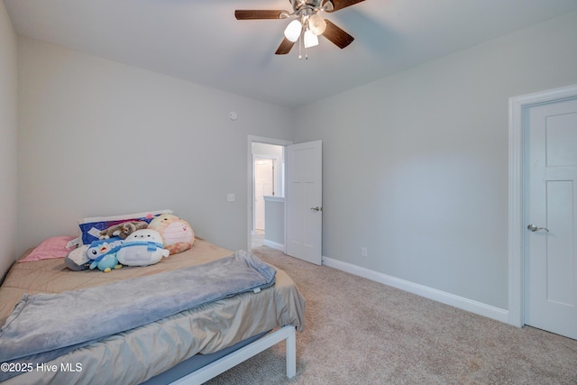 519 W Craftsman Way, Hampstead, NC 28443 - carpeted bedroom with baseboards and a ceiling fan