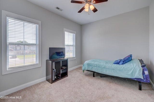 519 W Craftsman Way, Hampstead, NC 28443 - carpeted bedroom featuring baseboards and ceiling fan