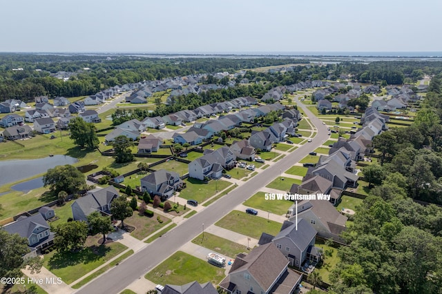 519 W Craftsman Way, Hampstead, NC 28443 - aerial overview of property's location featuring nearby suburban area and a large body of water
