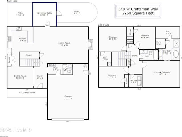 519 W Craftsman Way, Hampstead, NC 28443 - home floor plan