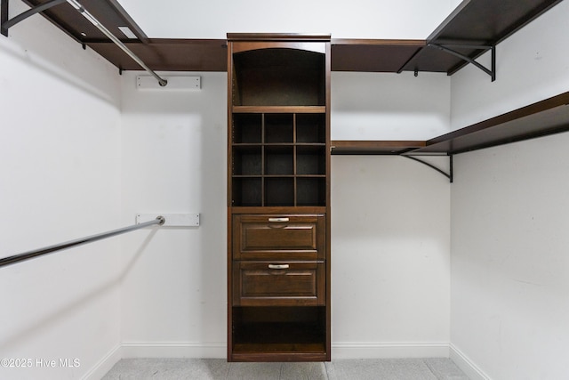 view of walk in closet