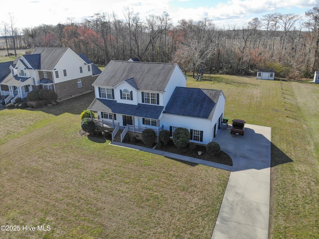 birds eye view of property