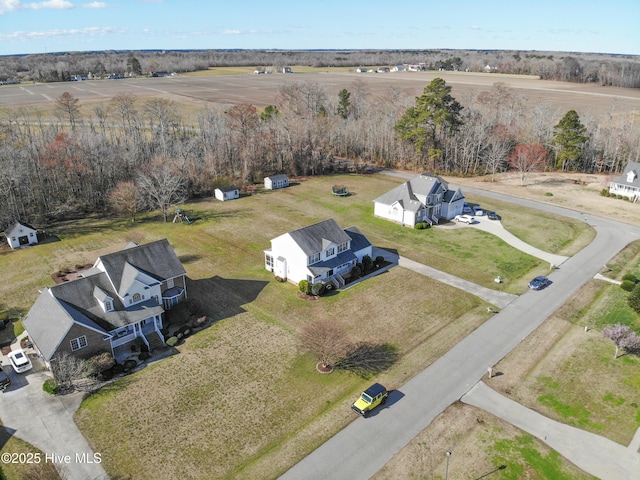 bird's eye view featuring a rural view