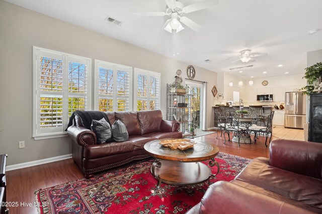 417 Pennington Loop, Myrtle Beach, SC 29588 - living room with ceiling fan, plenty of natural light, and light wood finished floors