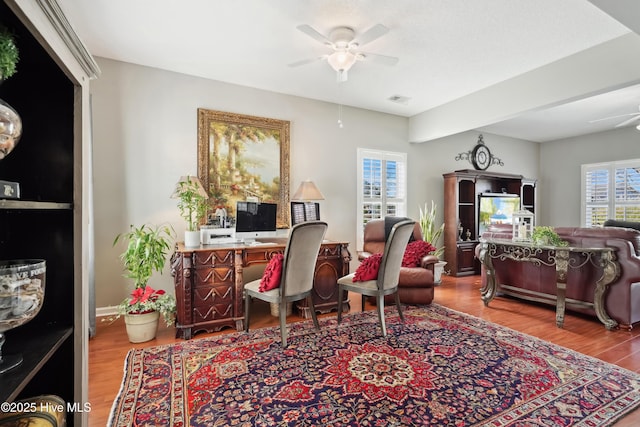 417 Pennington Loop, Myrtle Beach, SC 29588 - office space featuring a ceiling fan and wood finished floors
