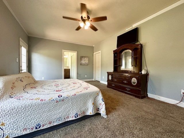 101 Pete Bunch Ln, Hobbsville, NC 27946 - bedroom with carpet, baseboards, and a ceiling fan