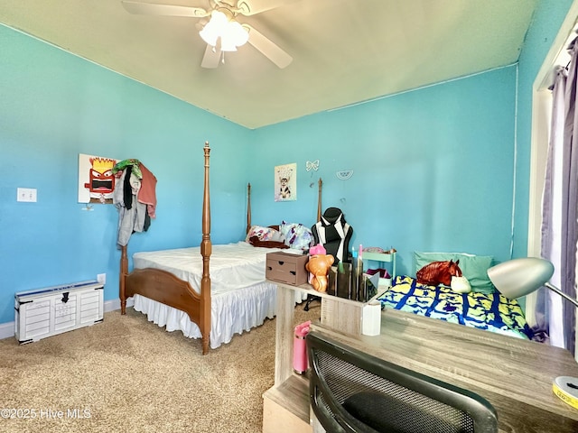 101 Pete Bunch Ln, Hobbsville, NC 27946 - carpeted bedroom with ceiling fan and baseboards