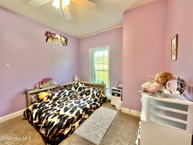101 Pete Bunch Ln, Hobbsville, NC 27946 - bedroom featuring carpet floors, ceiling fan, and baseboards