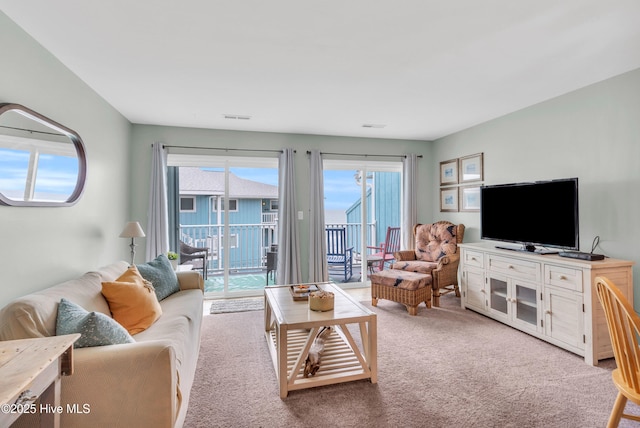 view of carpeted living room