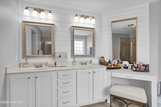 5606 Swiss Stone Ct, Wilmington, NC 28412 - full bath with a shower stall and double vanity