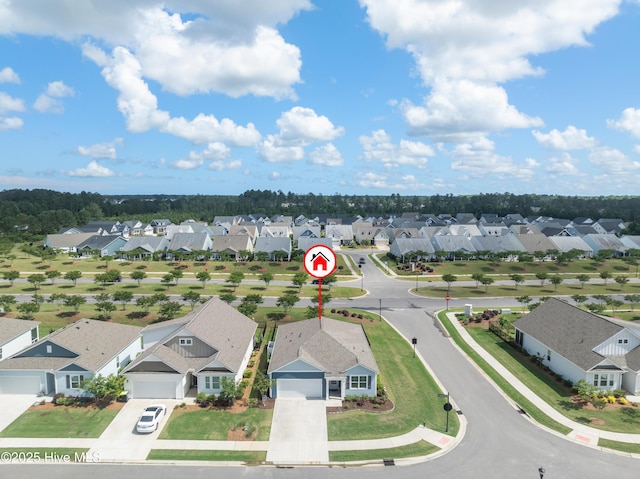 aerial perspective of suburban area