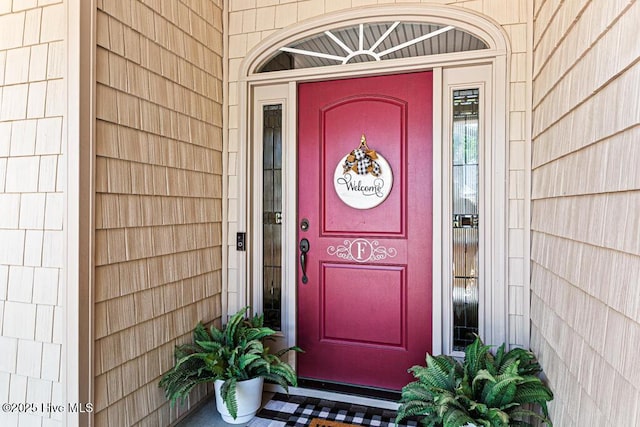 view of exterior entry