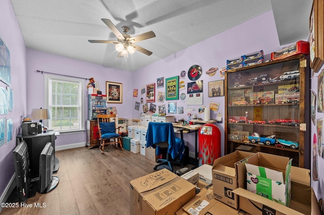 171 Adams Ln, Washington, NC 27889 - office featuring ceiling fan, wood finished floors, and baseboards