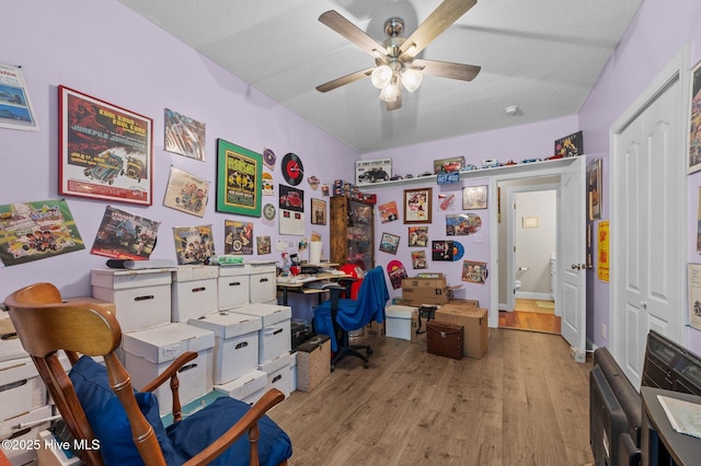 171 Adams Ln, Washington, NC 27889 - office with ceiling fan and light wood finished floors