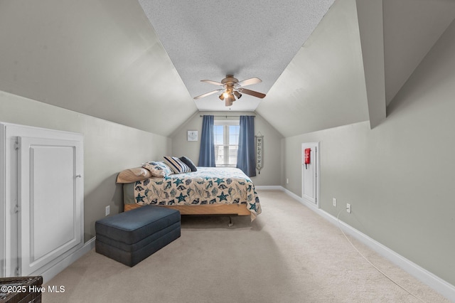 171 Adams Ln, Washington, NC 27889 - bedroom with carpet, lofted ceiling, a ceiling fan, and baseboards