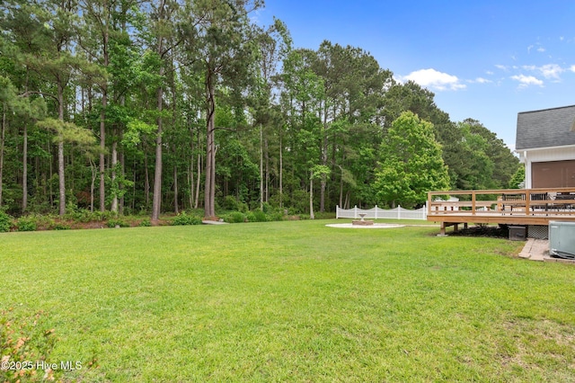 171 Adams Ln, Washington, NC 27889 - view of yard featuring a wooden deck