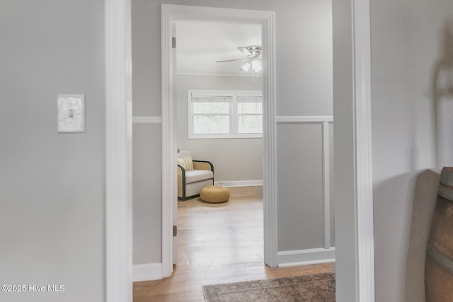 229 Rays Bridge Rd, Whispering Pines, NC 28327 - hallway featuring wood finished floors and baseboards
