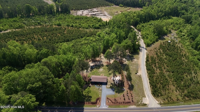 229 Rays Bridge Rd, Whispering Pines, NC 28327 - bird's eye view of a heavily wooded area