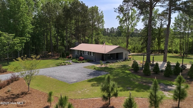 229 Rays Bridge Rd, Whispering Pines, NC 28327 - view of subject property with a forest