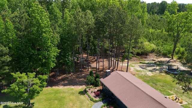 229 Rays Bridge Rd, Whispering Pines, NC 28327 - aerial view of property and surrounding area featuring a forest