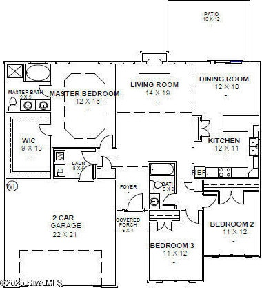 2026 Bluewater Blvd, New Bern, NC 28562 - property floor plan